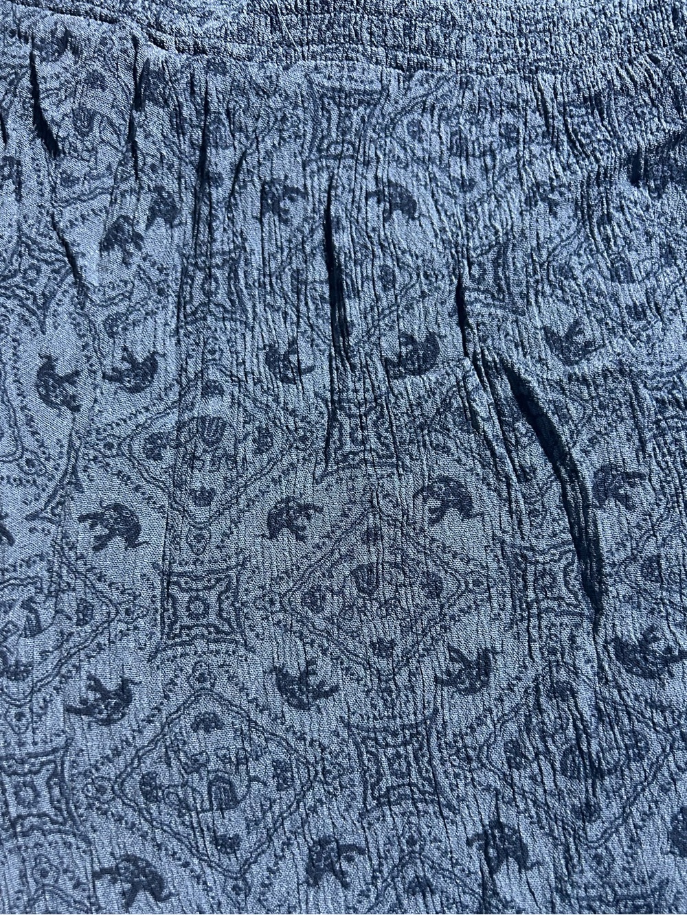 SO Navy Blue Printed High-Waist Women’s Shorts - Picture 2 of 4